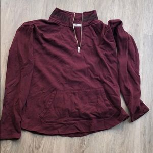 VS pink maroon quarter zip